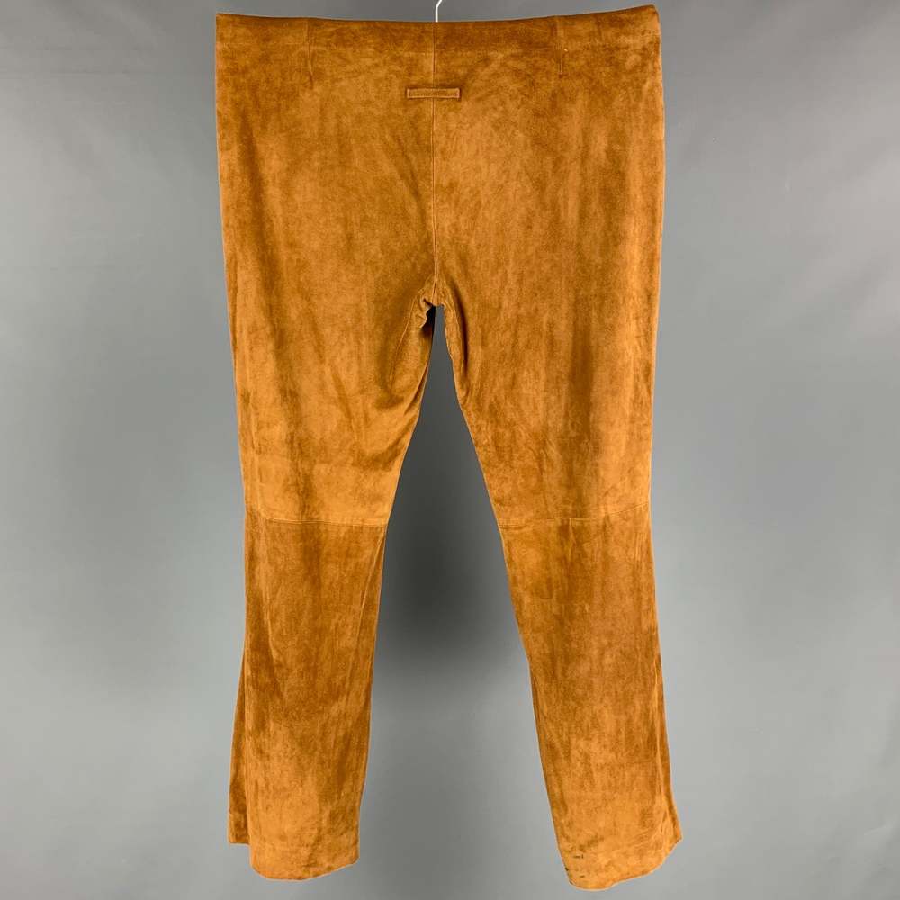 JEAN PAUL GAULTIER Size 38 Tan Suede Flat Front Casual Pants - Picture 2 of 4